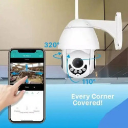 Безжична Водоустойчива WIFI Full HD IP - Камера NVR PTZ външна въртяща 2MP